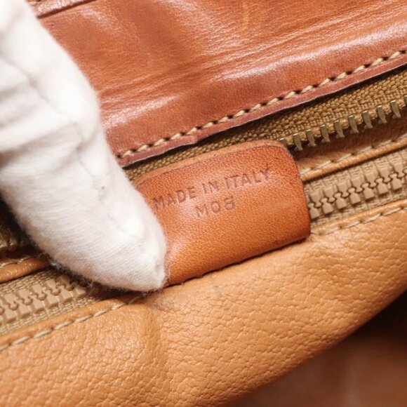 CELINE Macadam Canvas Shoulder Bag PVC Brown Gold Auth 114345 - Picture 9 of 14